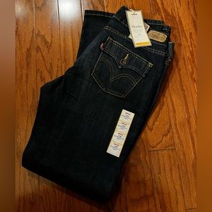 Levi’s 526 Slender Boot Cut Size 10M, Tummy Slimming Panel, Dark Blue Denim, NWT